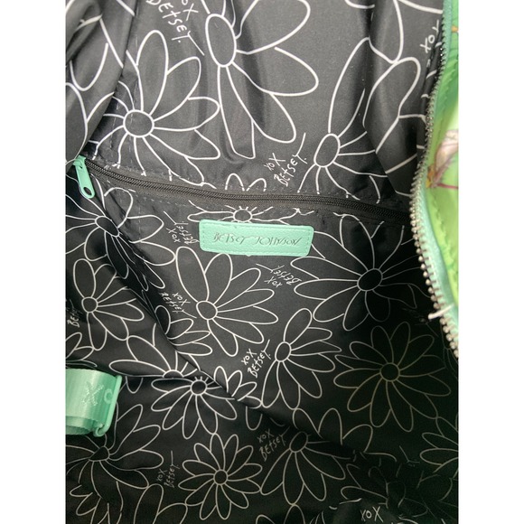 NWT Betsey Johnson Golf Tennis Print Puffer Large Travel Tote Bag Green Multi - Picture 12 of 13